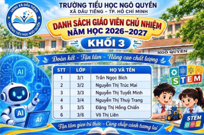 TỔ CHUYÊN MÔN LỚP BA – ĐOÀN KẾT, TẬN TÂM, NÂNG CAO CHẤT LƯỢNG GIÁO DỤC NĂM HỌC 2026 – 2027