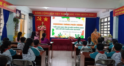 LIÊN ĐỘI TRƯỜNG TIỂU HỌC NGÔ QUYỀN PHÁT ĐỘNG PHONG TRÀO “MỖI GÓC HỌC TẬP LÀ MỘT KHÔNG GIAN VĂN HÓA HỒ CHÍ MINH TẠI NHÀ”