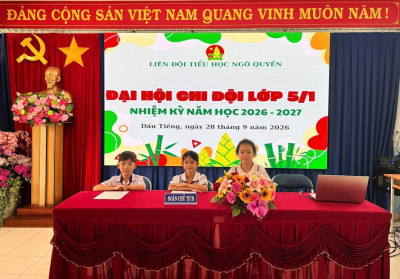 LIÊN ĐỘI TRƯỜNG TIỂU HỌC NGÔ QUYỀN TỔ CHỨC ĐẠI HỘI CHI ĐỘI NĂM HỌC 2026–2027