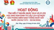 HOẠT ĐỘNG TÌM HIỂU Ý NGHĨA NGÀY 30/4 VÀ 01/05. HỌC SINH XEM PHIM TÀI LIỆU LỊCH SỬ NGÀY...
